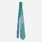 Cravate Nuances de bleu en carré&rectangles (Dos)