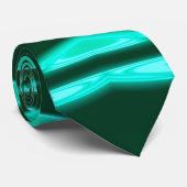 Cravate Nuances de Green Stripes ~ conception originale (Roulé)