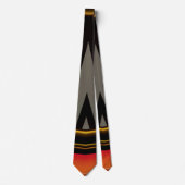 Cravate Nuances de gris noir orange jaune ~ original ~ (Devant)