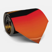 Cravate Nuances de gris noir orange jaune ~ original ~ (Roulé)