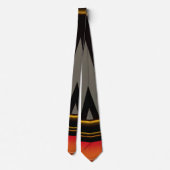 Cravate Nuances de gris noir orange jaune ~ original ~ (Dos)