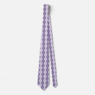 Cravate Nuances de lavande motif diamant
