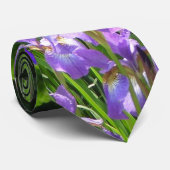 Cravate nuances de pourpre iris (Roulé)