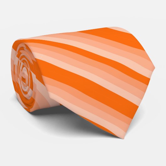 Cravate Nuances de rayures orange (Roulé)