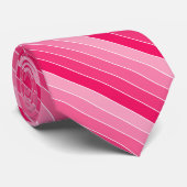 Cravate Nuances de rayures roses (Roulé)