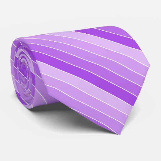 Cravate Nuances de rayures violettes (Roulé)