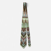 Cravate Nuances de vert Brown ~ conception originale (Devant)