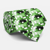 Cravate Nuances de vert de Pixelated (Roulé)