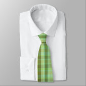 Cravate Nuances de vert plaid (Attaché)