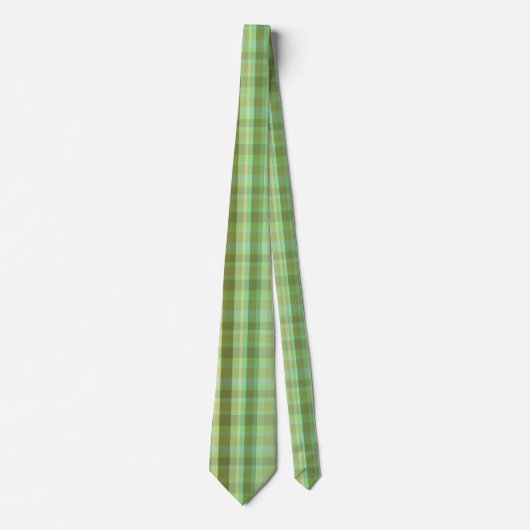 Cravate Nuances de vert plaid (Devant)