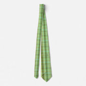 Cravate Nuances de vert plaid (Dos)