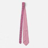 Cravate Nuances pied-de-poule de rose (Dos)