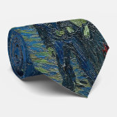 Cravate Nuit étoilée au-dessus du Rhône (Roulé)