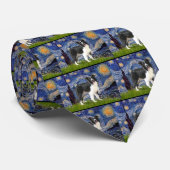 Cravate Nuit étoilée - Border Collie (Z) (Roulé)