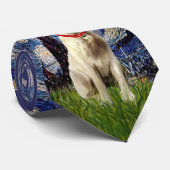 Cravate Nuit étoilée Jaune Labrador (Roulé)