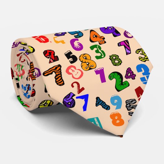 Cravate Number pattern (Roulé)