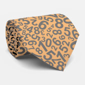 Cravate Numéro motif 01 w jauneorange BG (Roulé)