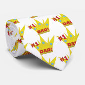 Cravate Numéro Un Papa # 1 Papa (Roulé)