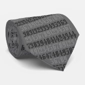 Cravate Numéros, mathématiques, comptabilité, calcul gris (Roulé)