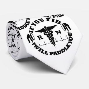 Cravate Nurse Doctor Humour PADDLE YOU Defib