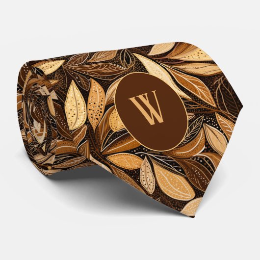 Cravate Nutshell Brown Botanical (Roulé)