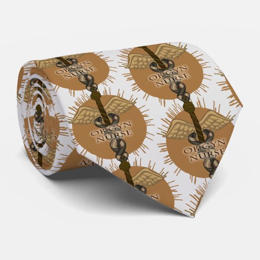 Cravate OB Gyn Nurse Caduceus (Roulé)