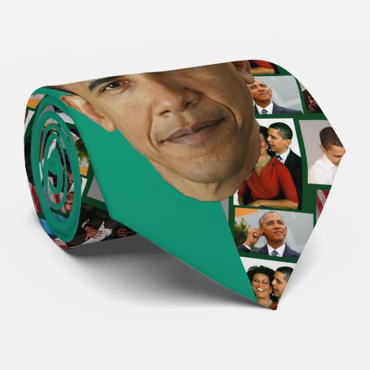 CRAVATE OBAMA COLLAGE (Roulé)