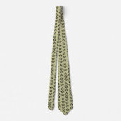 Cravate Obama Sage Vert & Noir avec Motif étoilé (Dos)