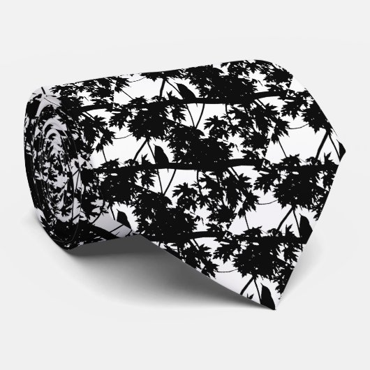 Cravate Observation d'inséparable de silhouette de (Roulé)