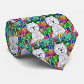 Cravate Occasion de Noël Westie (Roulé)