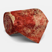 Cravate Occasion spéciale Hommes Élégante Encre Rouge Et O (Roulé)