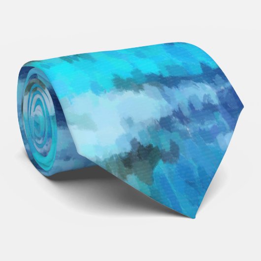 Cravate Océan bleu (Roulé)