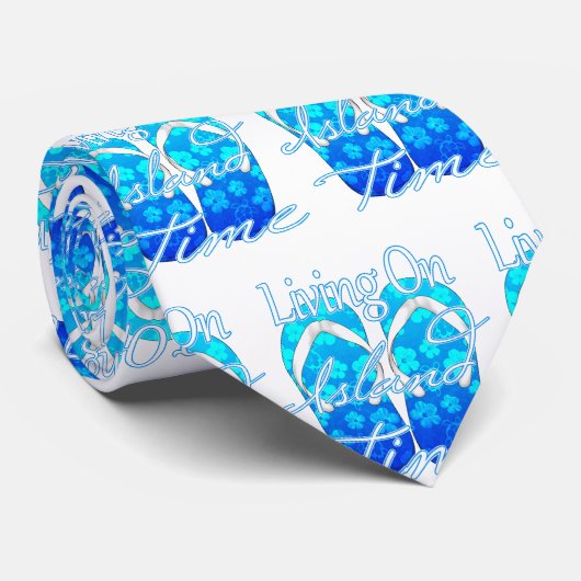 Cravate Océan Blue Island Time (Roulé)