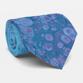 Cravate Ocean Breeze 3 Soft Blue Purple Abstract (Roulé)