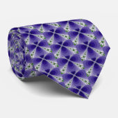 Cravate Ocean X Abstrait fractal - vert violet (Roulé)