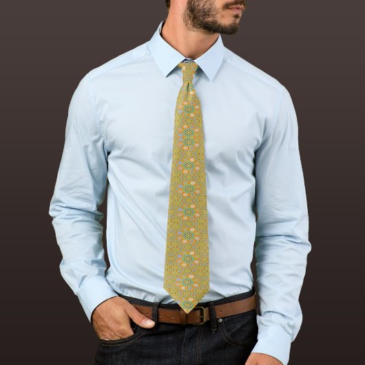 Cravate Octo brightener arabesque maure style tangerine