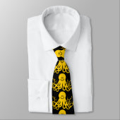 Cravate Octopus / Kraken Jaune (Attaché)