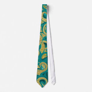 Cravate Octopus turquoise