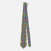 Cravate Odd smiling critters in a whimsical pattern design (Devant)