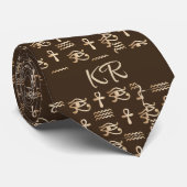Cravate OEil Ancien de l'Egypte OEil de Horus Initiales (Roulé)