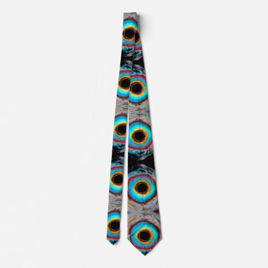 Cravate Oeil cosmique éthéré Monogramme Abstrait Vibrant A (Dos)