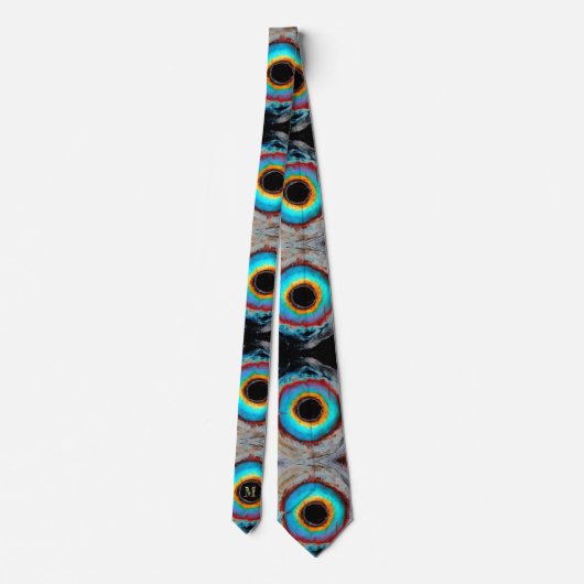 Cravate Oeil cosmique éthérée Monogramme Art Abstrait colo (Dos)