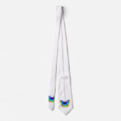 Cravate Oeil de paon arc-en-ciel (Dos)