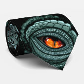 Cravate Œil de prédateur reptile primal (Roulé)