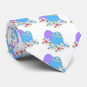 Cravate Oeuf de pâques d'amusement avec les oeufs pourpre