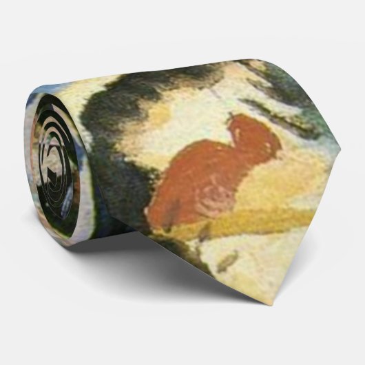 Cravate Oeuvre Abstraite de Kandinsky Black Spot (Roulé)