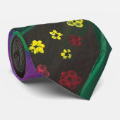 Cravate Œuvre d'art faite main - Papillon Bolssom (Roulé)