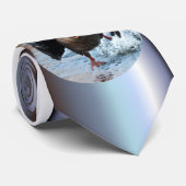 Cravate Oie cendrée sur la chasse (Roulé)