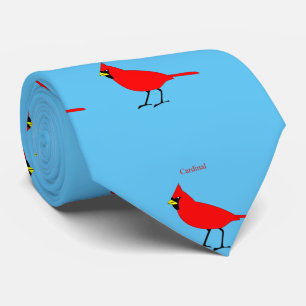 Cravate Oiseau cardinal rouge Thunder_Cove