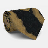 Cravate Oiseau de coq d'or Classique japonais Antique (Roulé)